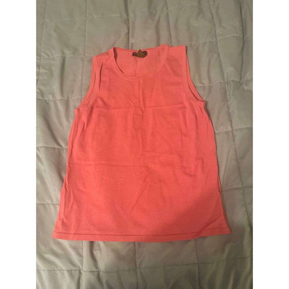 Grace Dane Lewis Petite Coral Sleeveless Rayon/Nylon Tank Top P/M Womens Lightwe